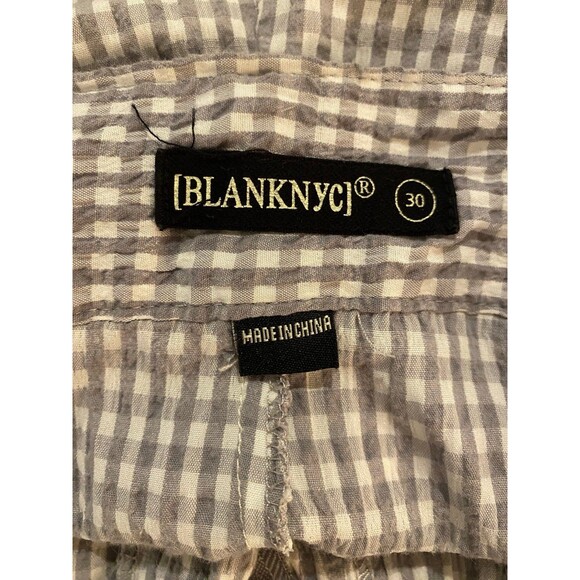 Blank Nyc Shorts - Skort Size 30 (approx size 12)  Gray White Striped w/Pockets - Picture 8 of 10
